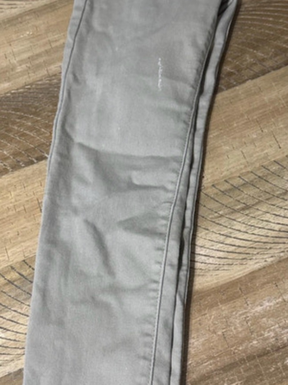 Girls Slim Straight Pants in Light Gray